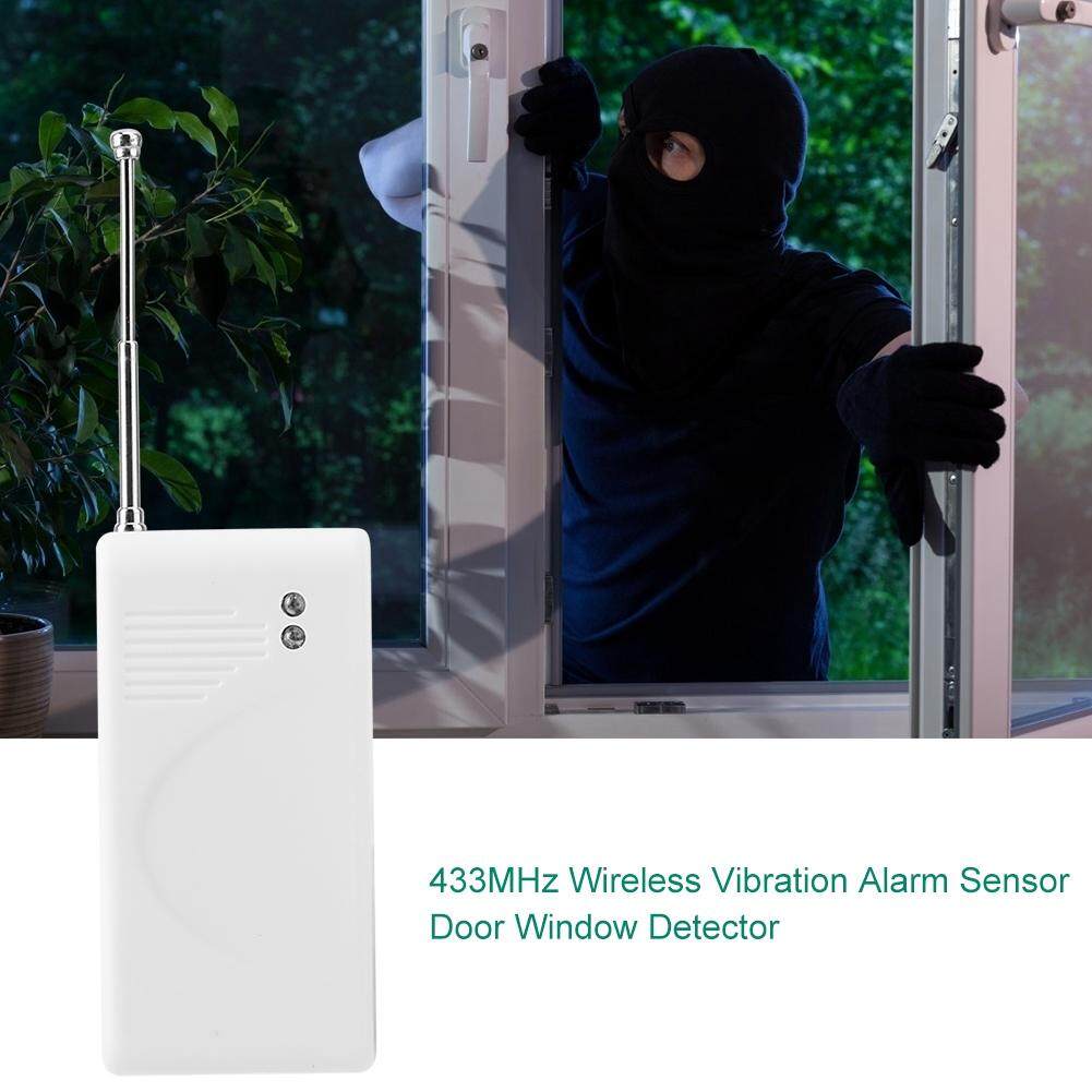 433MHz Wireless Door Window Vibration Alarm Sensor Home Safety Burglar System