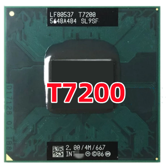 Core 2 duo t7200 cpu socket 479 4m cache 2.0ghz 667 mhz dual-core laptop processor