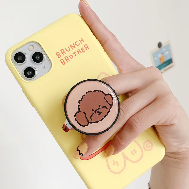 Zeallion Portable Cute Cartoon Silicone fixed Foldable Finger Phone Stand Holder Grip for iPhone Samsung Huawei Oppo Vivo Realme