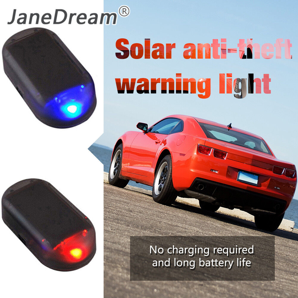 Car Fake Security Light Solar Powered Simulated Dummy Alarm Wireless Warning Anti-Theft Caution Lamp LED Flashing Imitation