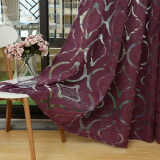 1 pcs Modern  red purple 3d  home decoration bedroom  window fabric curtain window decoration purple