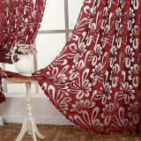 1 pcs Red window treatments semi-blackout curtains 3d fashion design modern curtain for living room red