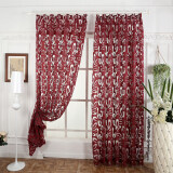 1 pcs Red window treatments semi-blackout curtains 3d fashion design modern curtain for living room red