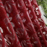 1 pcs Red window treatments semi-blackout curtains 3d fashion design modern curtain for living room red