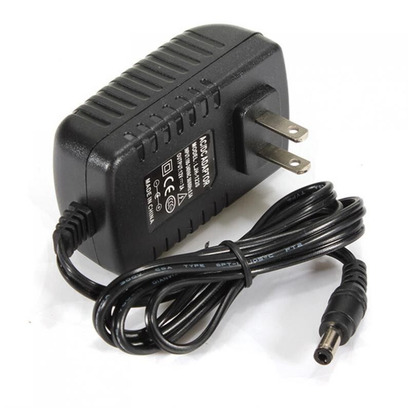 Black EU / US 100 - 240V To DC 12V 2A Power Supply Adapter Converter