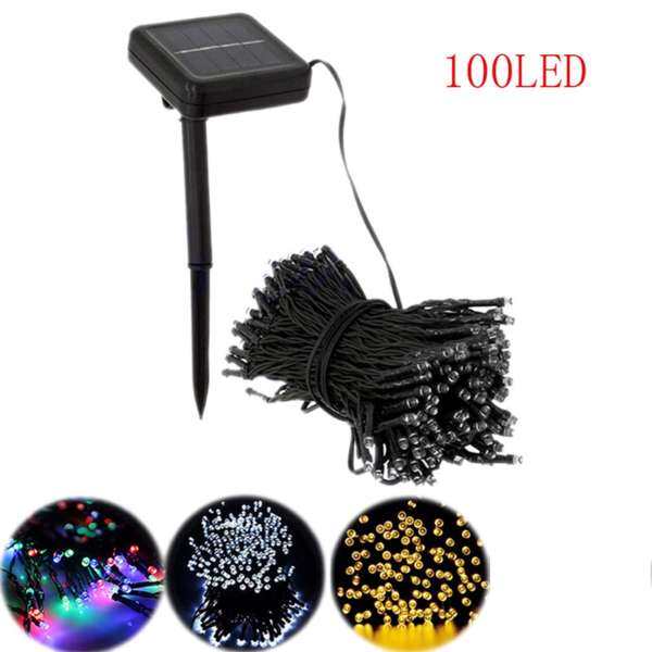 100 LED Outdoor Solar Powered String Light Garden Christmas Party Fairy Lamp Colorful - intl