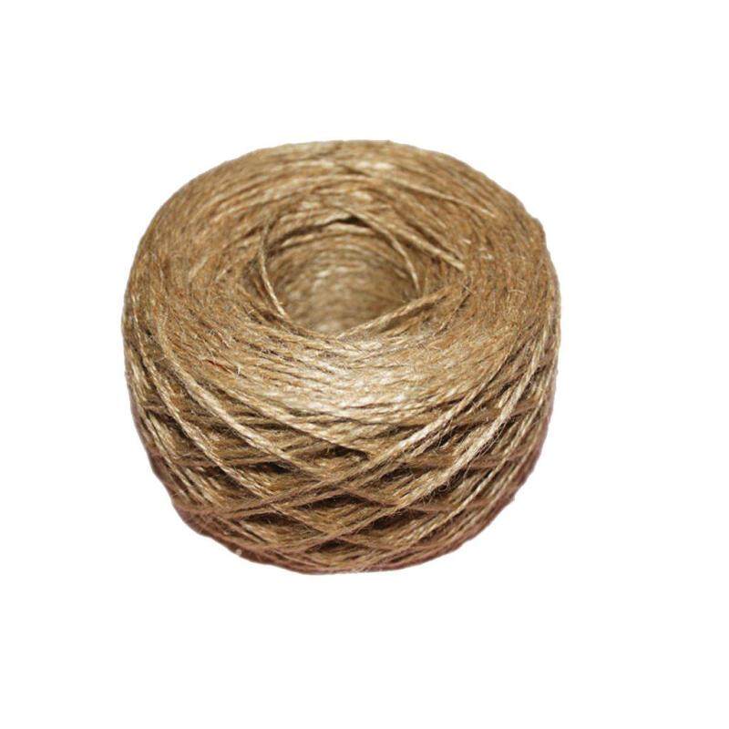 100 Meter - Natural Textured Hessian Jute Twine String 1mm (Intl)
