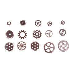 100pcs 127g DIY Vintage Metal Mixed Gears Cog Wheel Charms Pendant Sets(Gold)-D101204