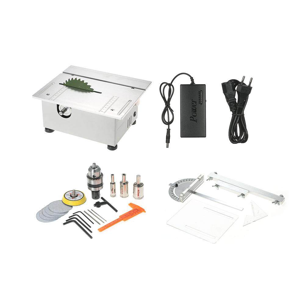 100 W Mini Meja Gergaji Aluminium Mini Ature Multi-fungsi DIY Woodworking Bench Gergaji 7000 Rpm PCB Pemotong Carpentry gergaji Mesin Cutting Mesin Presisi Model Gergaji DC 12-24 V-Internasional