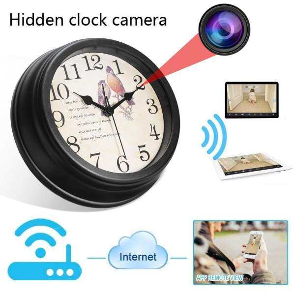 1080P Wireless WIFI IP Full HD Hidden Camera Wall Clock Video Recorder Nanny Cam - intl