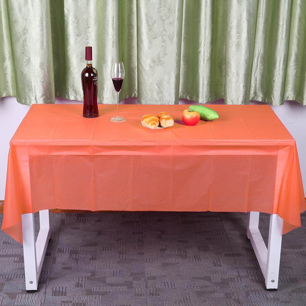 Newlifestyle 10color Rectangle Plastic Table Cover for Wedding Catering Party Tablecloth - intl(Purple)