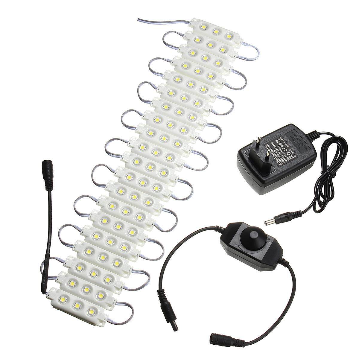 10ft LED Mirror Light Kit Hollywood Makeup Mirror Light Vanity White with Dimmer EU Plug - intl