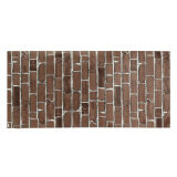 10Pcs Rustic Brick Effect Rock Stone Textured Wall Sticker Paper Coffee - intl