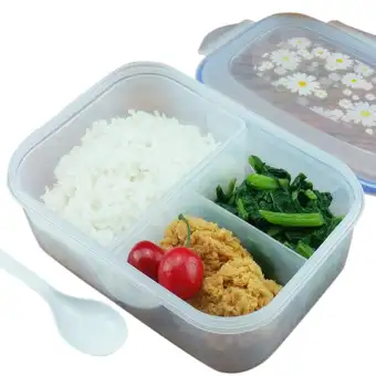 Magic Cube 1100ml Separated Student Bento Plastic Microwave Oven Magic Cube 1100ml Separated Student