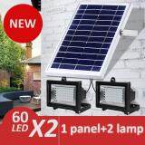 1 + 2 1 bảng Ổ 2 Đèn Năng Lượng Mặt Trời Pha Đèn Ngoài Trời Chống Nước An Ninh 30/60 LED X2 Đèn Từ Xa điều khiển cho Khu Vườn Nhà Bãi Cỏ Bể