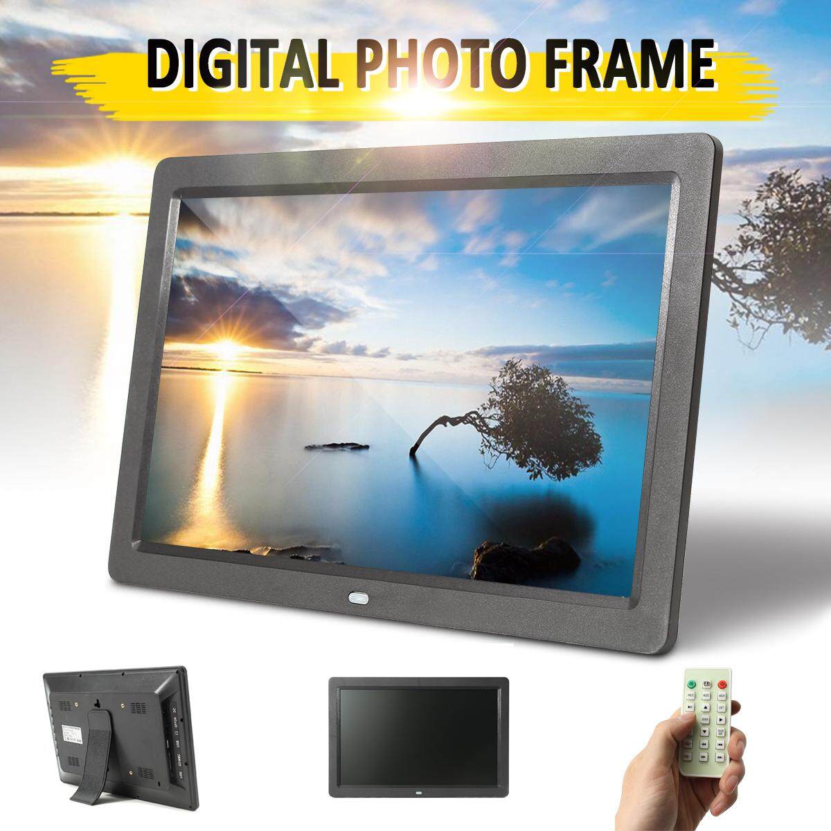 12\" HD TFT-LCD Digital Photo Picture Frame Clock MP4 Movie Player+Remote Control - intl