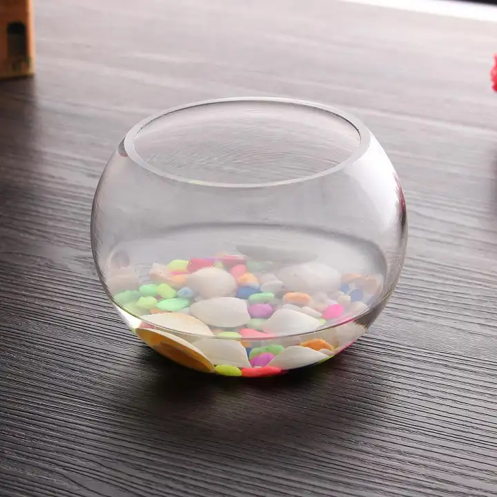 12cm Round Clear Glass Vase Fish Tank Ball Bowl Flower Planter Terrarium Home Decor Transparent Color Lazada