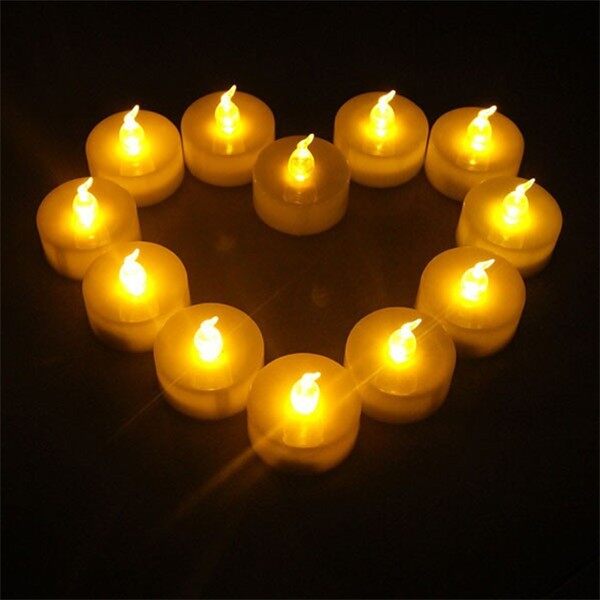 12PCS Mini LED Candle High Quality Small Flashing Candle For Wedding Birthday Halloween Christma - intl