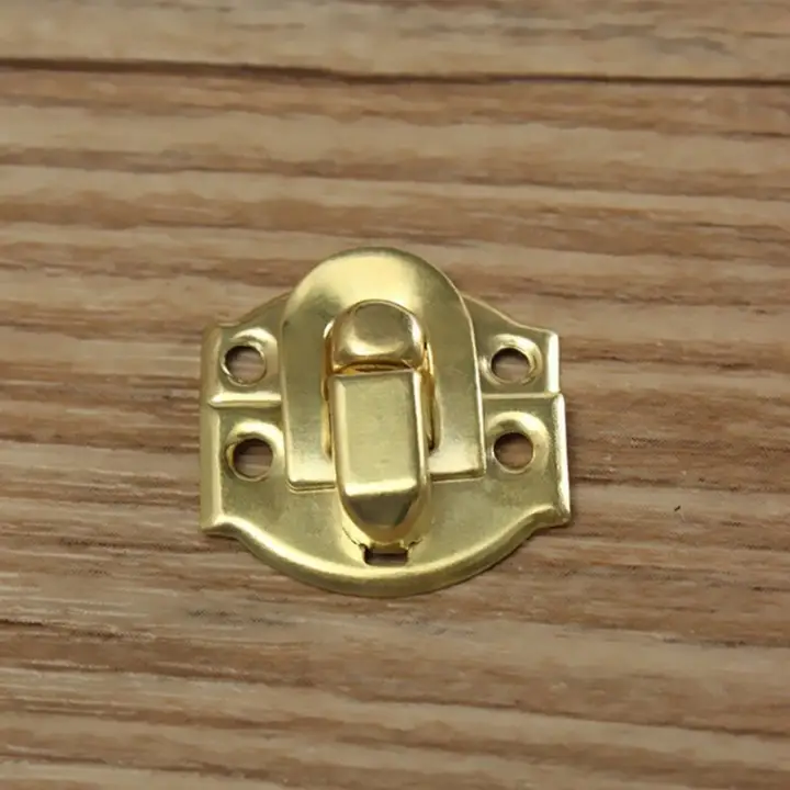 12pcs Vintage Brass Decorative Hasp Latch Lock For Jewelry Gift