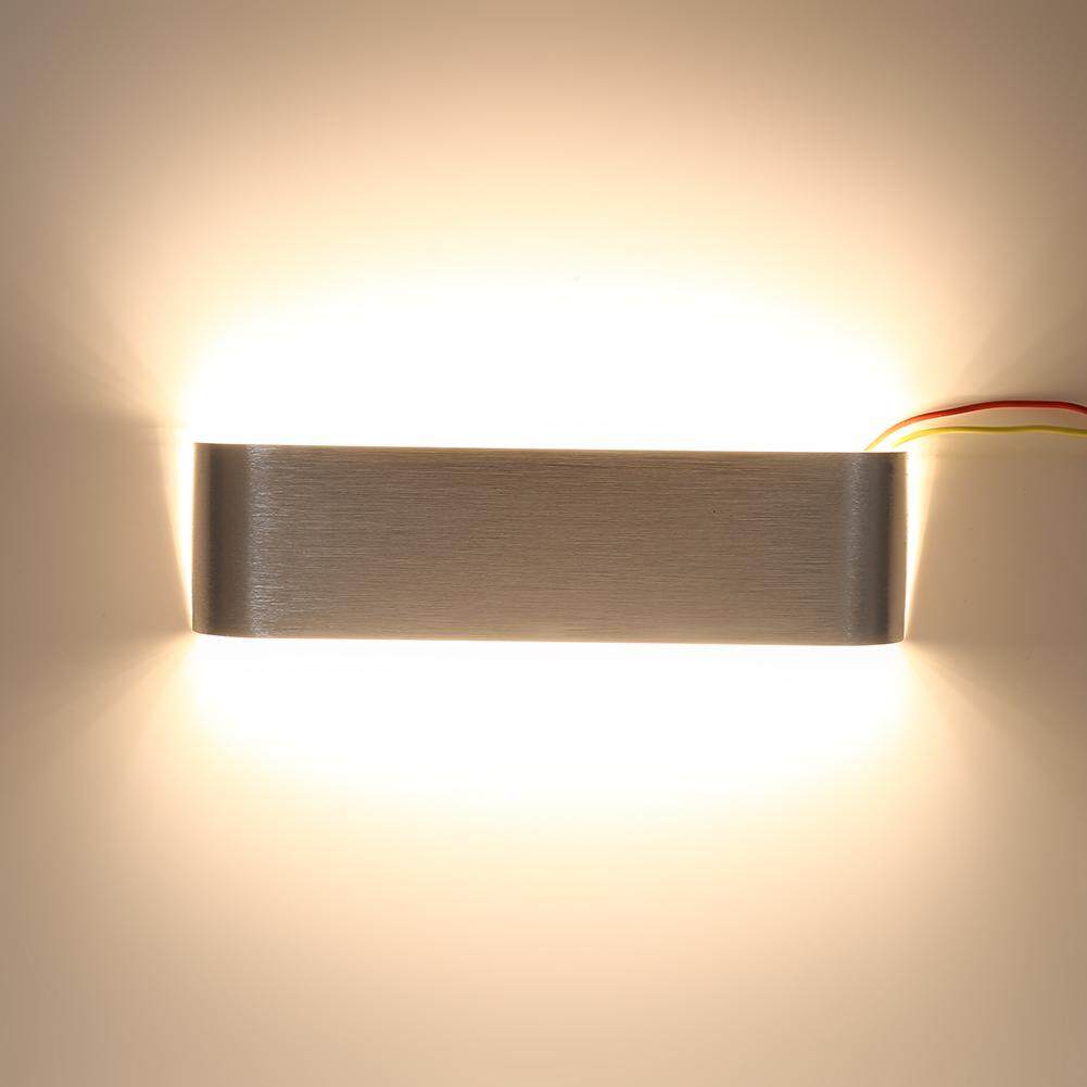 12W Minimalist Aluminum LED Wall Lamp Bathroom Hallway Light (Silver Warm White) - intl