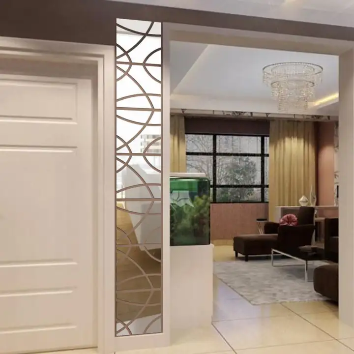 14pcs 3d Mirror Rectangle Vinyl Removable Wall Sticker Decal Home