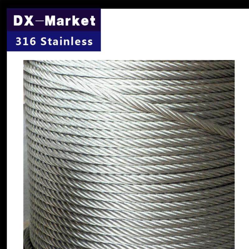1.5mm wire rope , 50meter/lot , 7*7 , 316 stainless steel wire rope , Anti rust pulling rope Mold Fishing rope