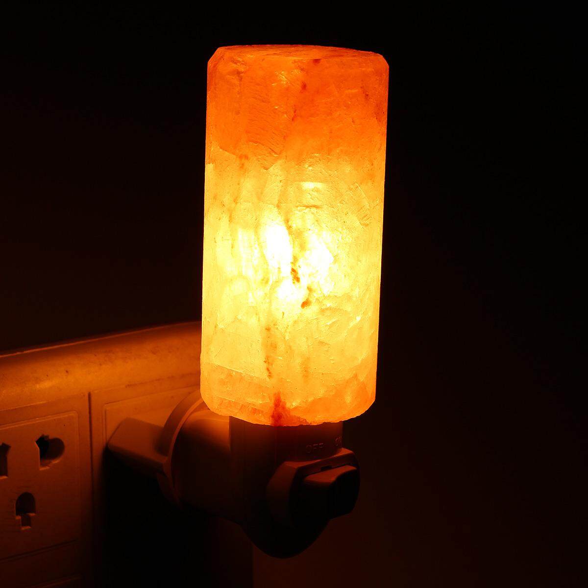 15W Natural Crystal Long Himalayan Glow Hand Carved Crystal Salt Lamp Wall Light EU Plug - intl