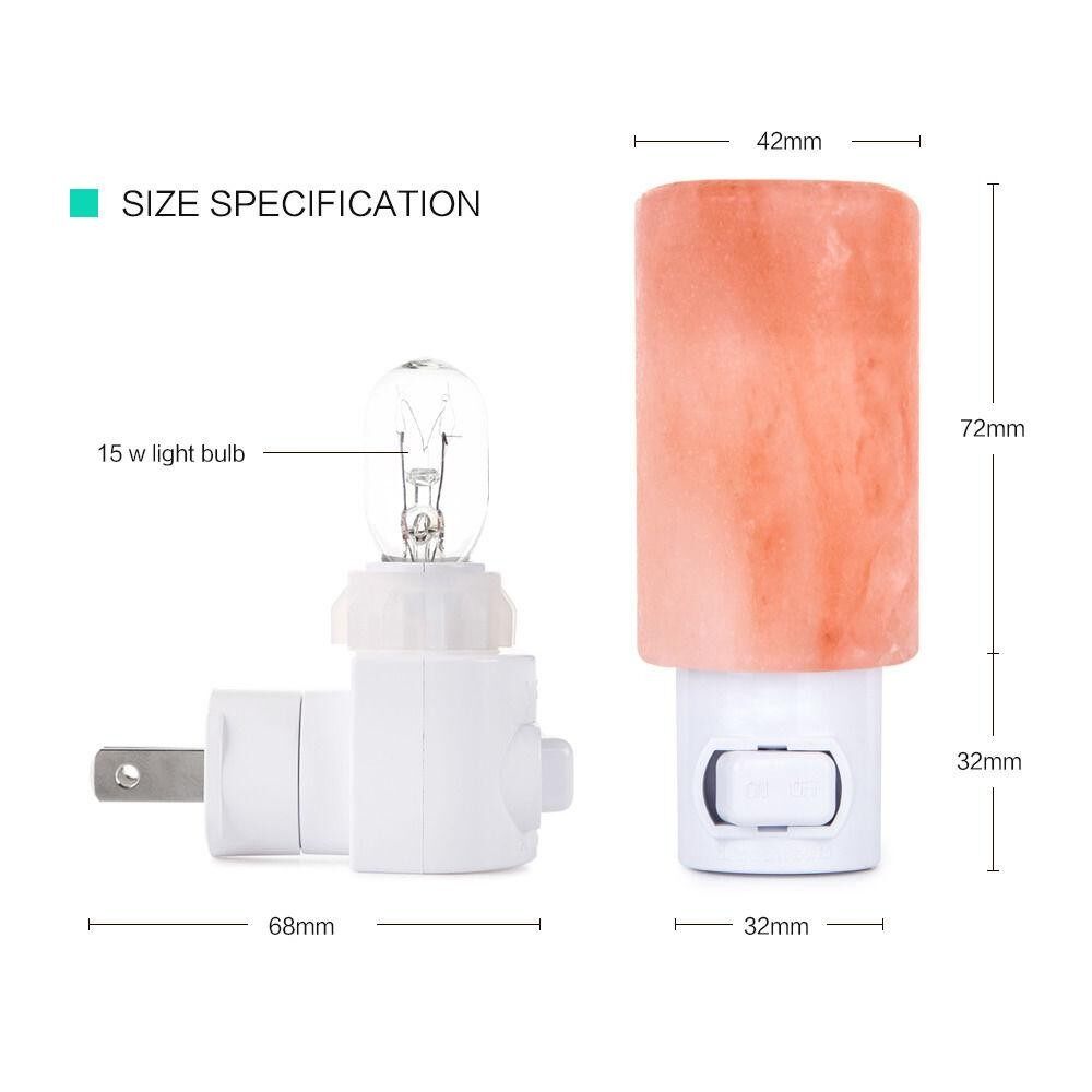 15W Natural Crystal Long Himalayan Glow Hand Carved Crystal Salt Lamp Wall Light EU Plug - intl