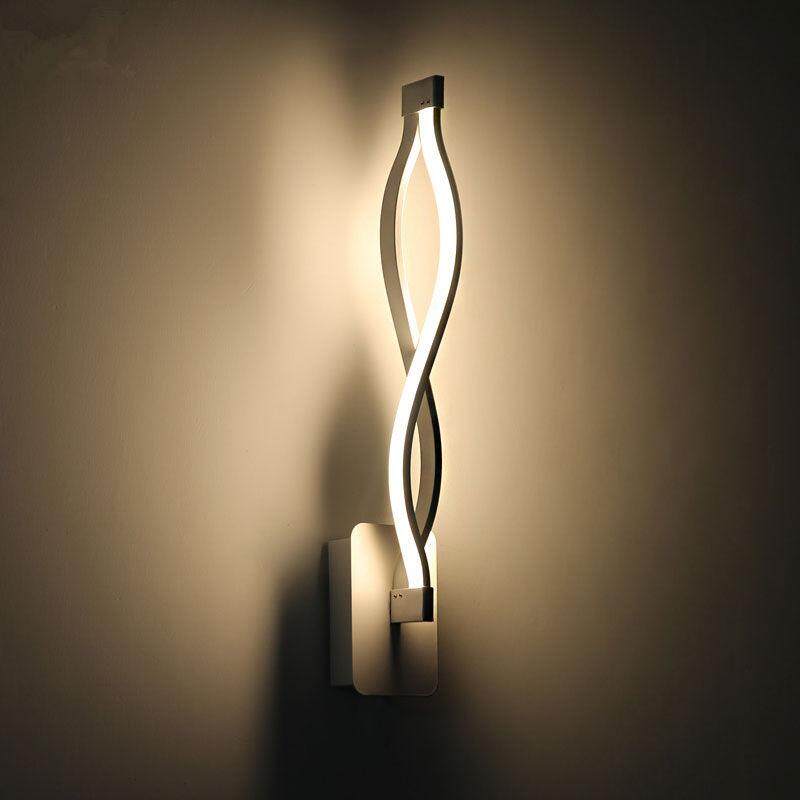 16W LED Modern Wall Lamp Wall Sconce Bedroom Bedside Lamp Fixture Lighting Decor [ # Black（Warm light）] - intl