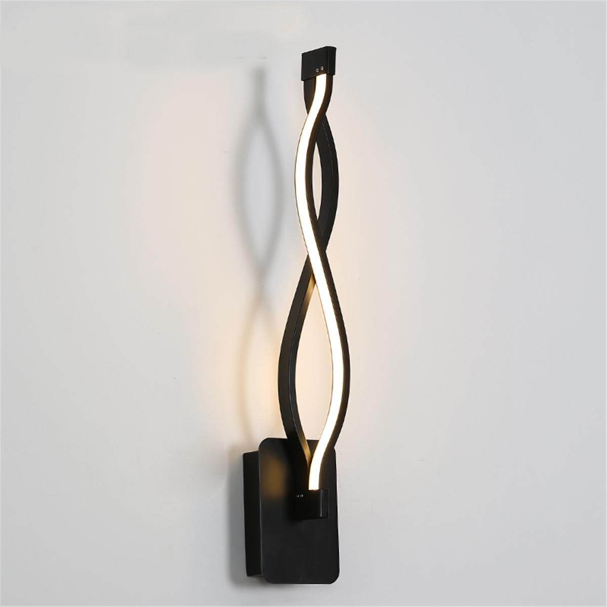 16W LED Modern Wall Lamp Wall Sconce Bedroom Bedside Lamp Fixture Lighting Decor [ # Black（Warm light）] - intl