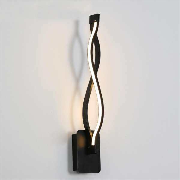 16W LED Modern Wall Lamp Wall Sconce Bedroom Bedside Lamp Fixture Lighting Decor [ # Black（Warm light）] - intl