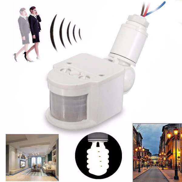 180° Outdoor LED RF Security Infrared PIR Motion Sensor Detector Wall Light Lamp