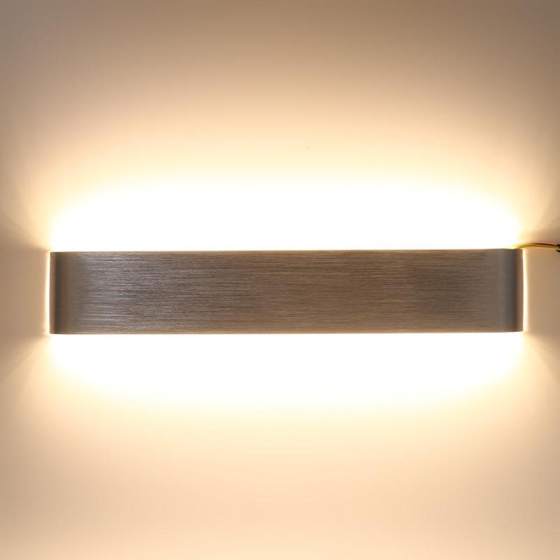 Bảng giá 18W Minimalist Aluminum LED Wall Lamp Bathroom Hallway Light (Silver Warm White) - intl
