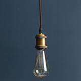 1M E27/E26 Copper Vintage Ceiling Pendant Cord Edison Light Bulb Socket Holder Brass matte