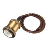 1M E27/E26 Copper Vintage Ceiling Pendant Cord Edison Light Bulb Socket Holder Brass matte