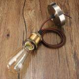 1M E27/E26 Copper Vintage Ceiling Pendant Cord Edison Light Bulb Socket Holder Brass matte