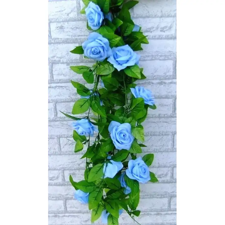 light blue artificial flowers