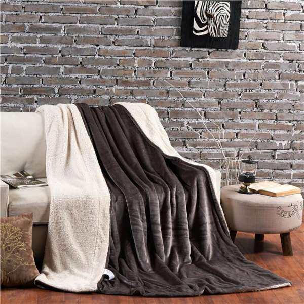 2 Layer Fleece Blanket for Beds Warm Throw Blanket Soft Children Nap Cobertor Air Conditioning Bed Cover Washable Sofa Throw Blankets 150x200cm - intl