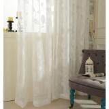 2 PCS 150X250cm Embroidered modern linen treatments kitchen tulle curtain