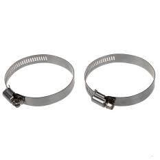 2 Pcs 52mm to 76mm Diameter Stainless Steel Hoop 3 Worm Drive Hose Clamp Ring