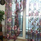 2 Pcs Curtain Peony Flower Windows Panel Living Room Bedroom Curtains color:beige size:3