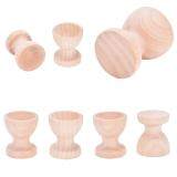 2 Pcs Wooden Egg Cups Holders Kitchen Dinning Table DIY Wedding Easter Display - intl