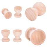 2 Pcs Wooden Egg Cups Holders Kitchen Dinning Table DIY Wedding Easter Display - intl