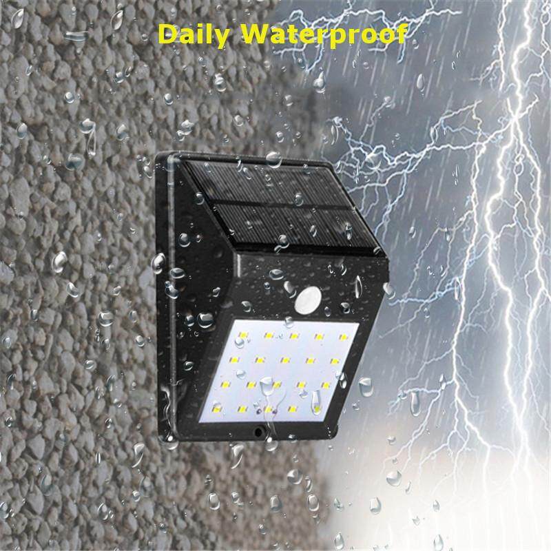 20 LED Solar Powered PIR Motion Sensor Wall Light Outdoor Garden Lamp Waterproof - intl