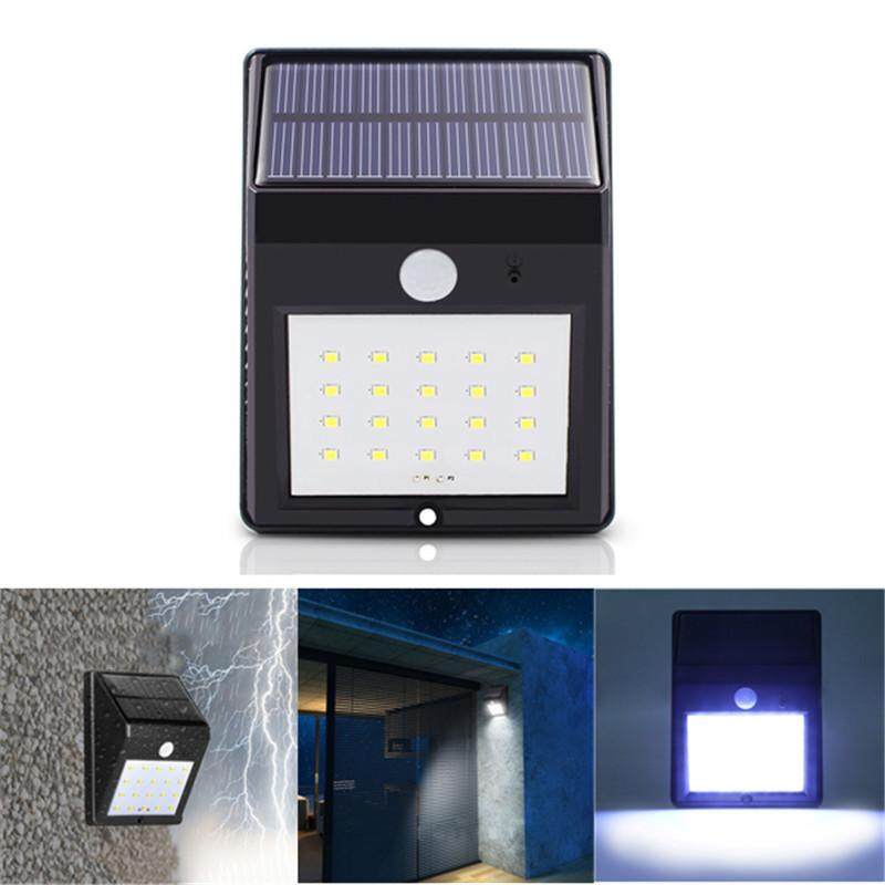 20 LED Solar Powered PIR Motion Sensor Wall Light Outdoor Garden Lamp Waterproof - intl