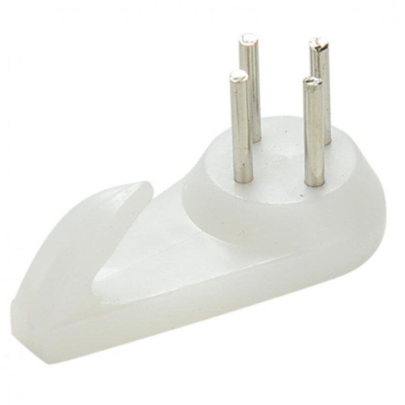 20pcs Plastic Hard Picture Frame Wall Hooks Photos Mirror Hanging Hangers White M