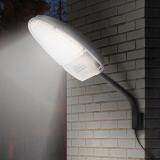 24W LED Road Street Floodlight Outdoor Garden Security Lamp With Light Sensor 6500K white