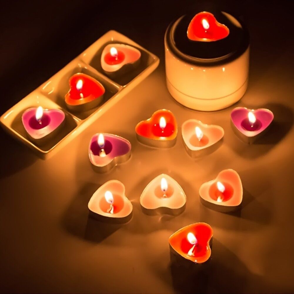 25pcs Heart Shape Vela Candle Birthday Wedding Party Home Decor Candles Candele Love Gift Velas Cumpleanos Bougie Anniversaire - intl