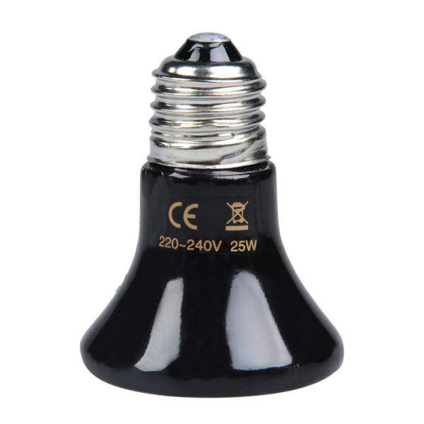 25W 85mm Mini Black Ceramic Heat Infrared Lamp Bulb