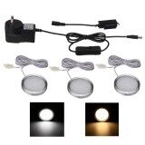 27 LED Under Cabinet Kitchen Lighting 510lm 6000K Closet Puck Lights + AU Plug (Warm white)